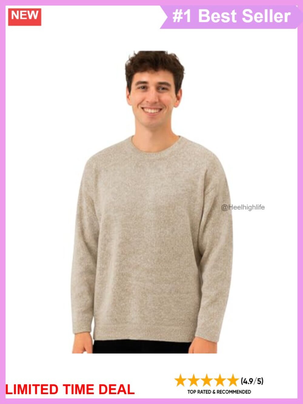 Alpaca Wool Sweater Pullover Crew Neck Long Sleeve Zip Outdoor